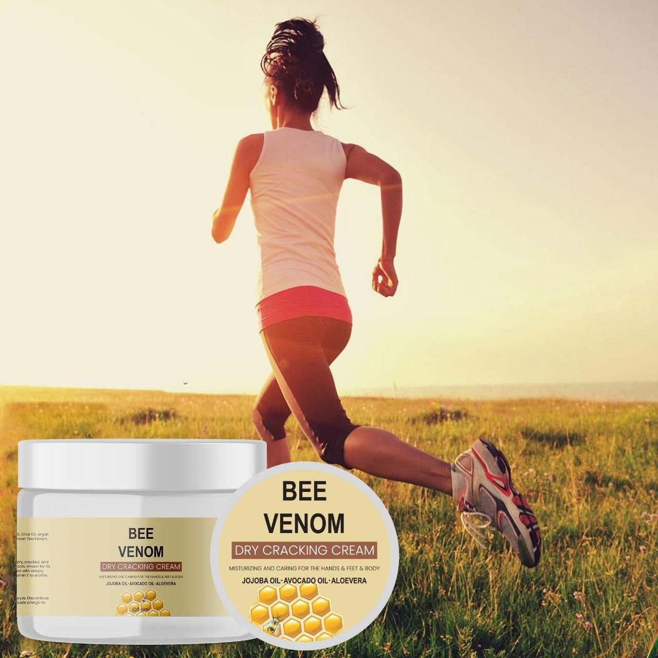 Bee Venom Dry Cracking Cream – 200g (Pack of 2) | Intense Repair for Dry, Cracked Skin
