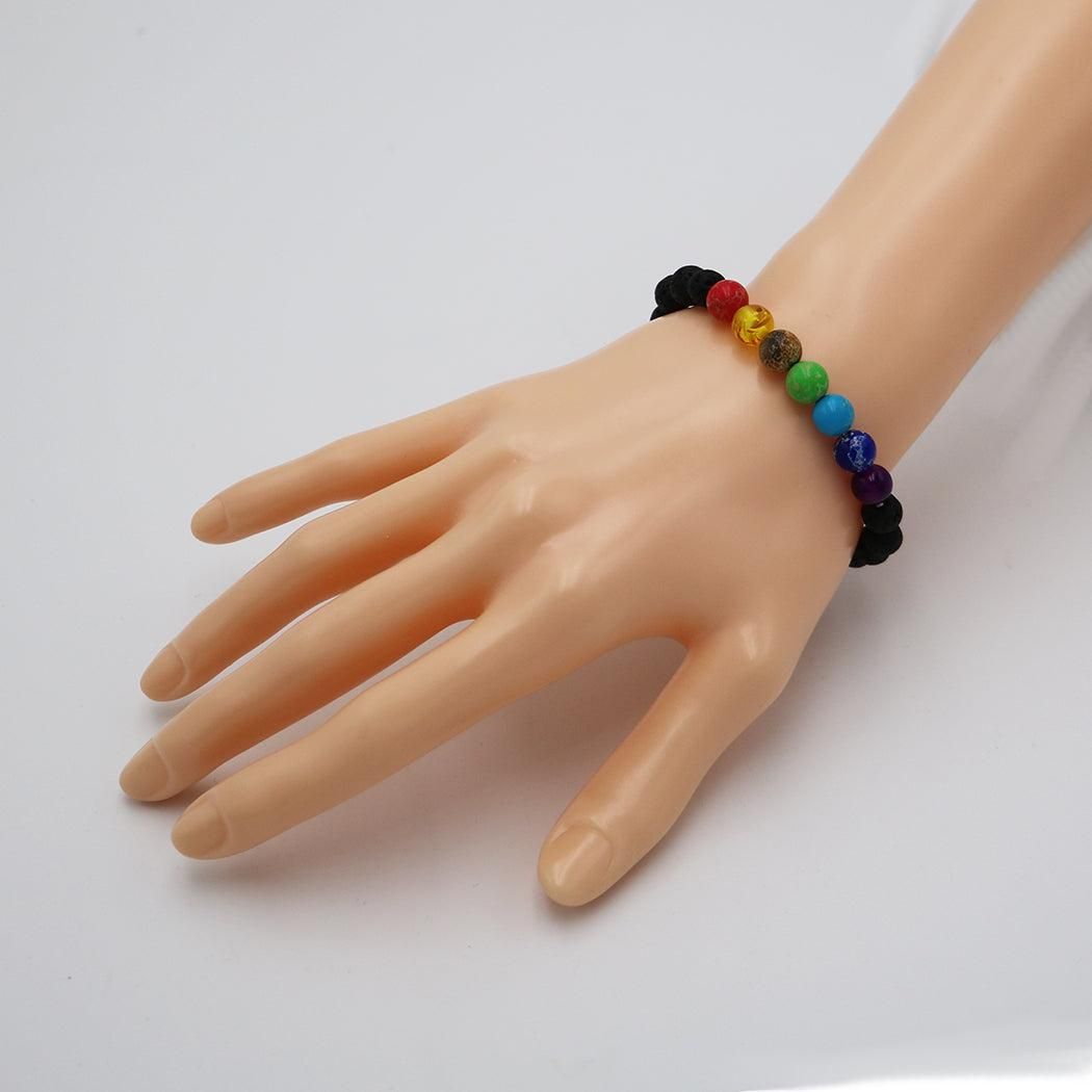 Crystal Healing Bracelet with 7 Energy Stones – Ideal for Meditation & Yoga