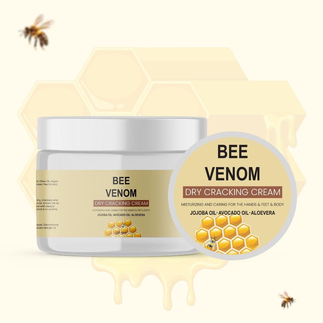 Bee Venom Dry Cracking Cream – 200g (Pack of 2) | Intense Repair for Dry, Cracked Skin