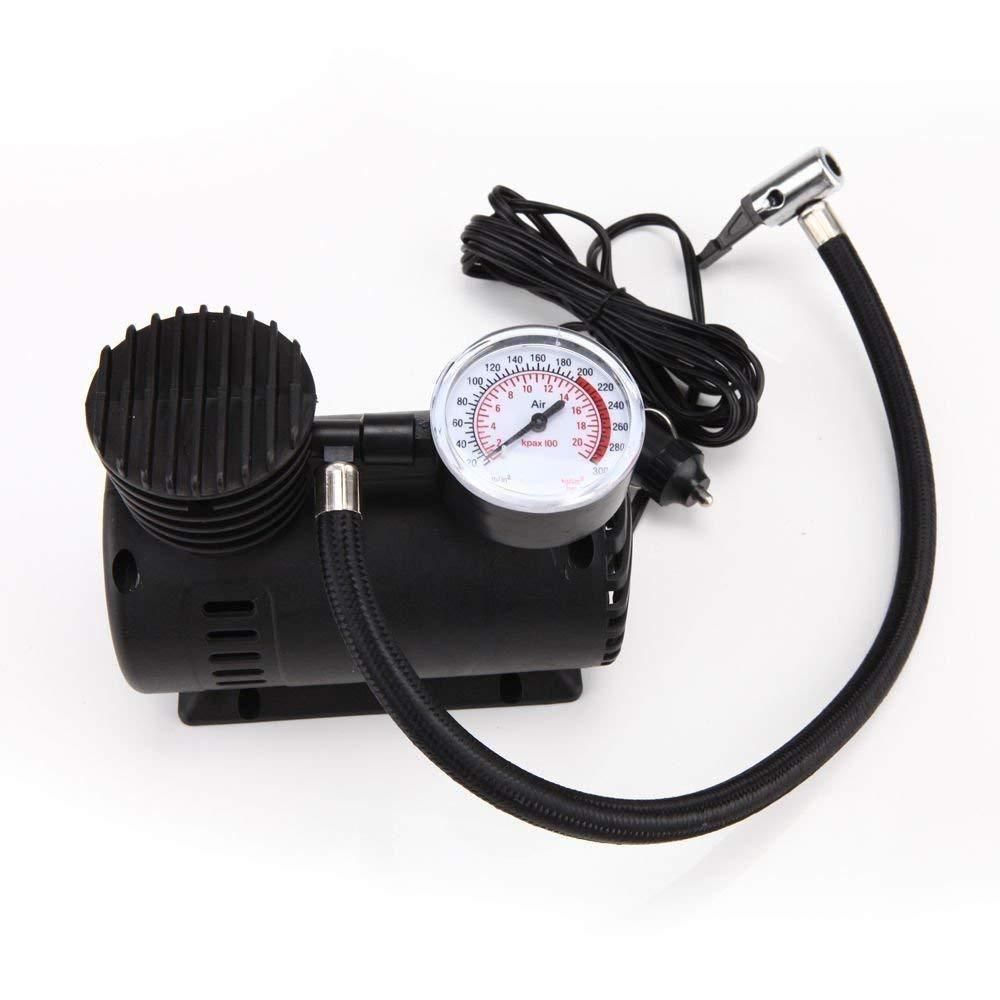 12V Multipurpose Car Air Compressor with Dial Gauge & 3 Nozzles