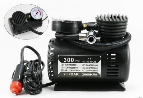 12V Multipurpose Car Air Compressor with Dial Gauge & 3 Nozzles