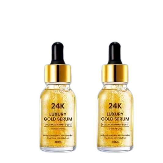 24K Gold Face Serum – Improves Dullness & Reduces Fine Lines (30ml x 2, Pack of 3)