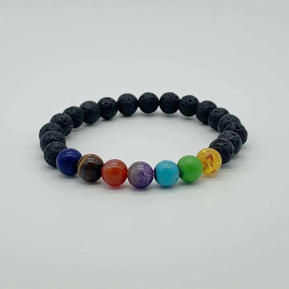 Crystal Healing Bracelet with 7 Energy Stones – Ideal for Meditation & Yoga
