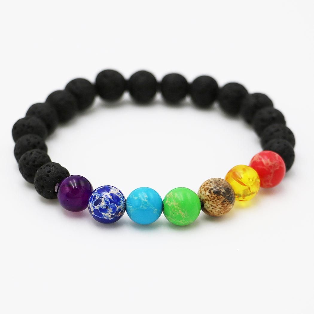 Crystal Healing Bracelet with 7 Energy Stones – Ideal for Meditation & Yoga