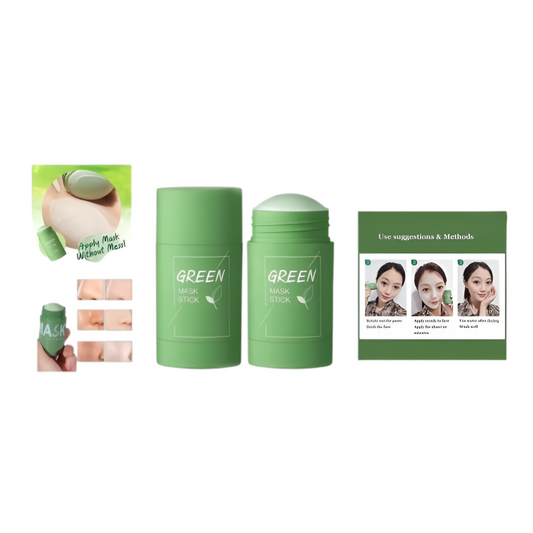 Professional Green Tea Face Mask Clay Sticks – Pack of 2 | Purifying & Oil Control Mask for All Skin Types