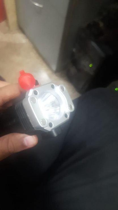 Portable Rechargeable LED Flashlight with Safety Hammer, Power Bank & Magnet Base