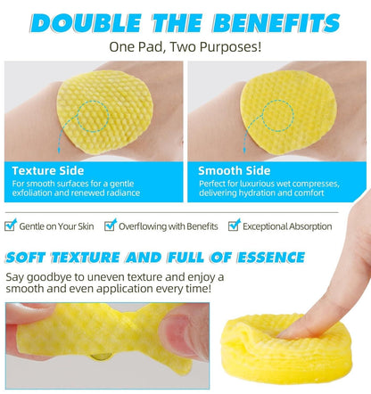 Turmeric Kojic Acid Cleansing Pads – Pack of 20 | Brightening & Deep Cleansing Facial Pads